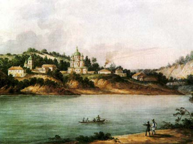 Image - A painting of the Mezhyhiria Transfiguration Monastery.